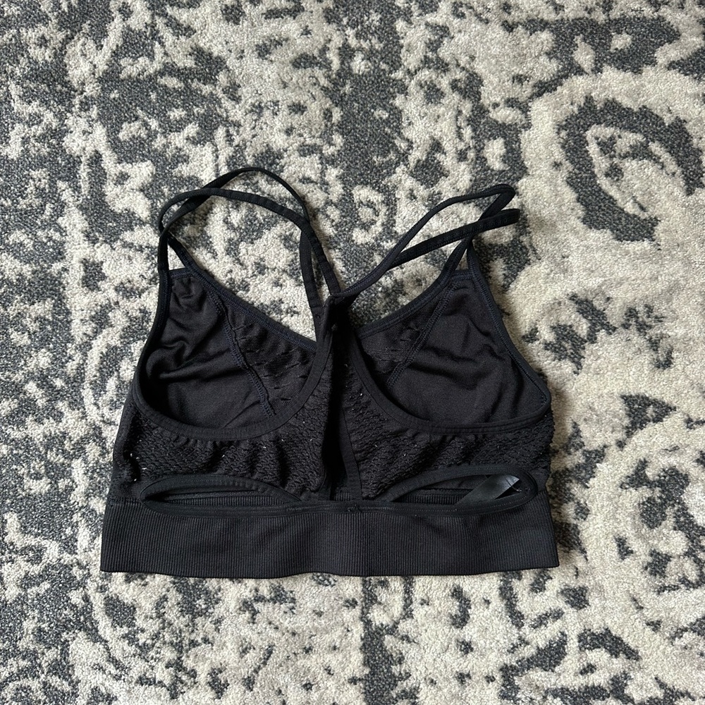 Victorias secret sports bra size small black with slit cut detailing